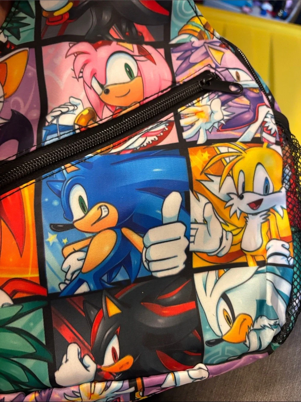 Multicolor Sonic Characters Kids Sling Backpack - Unbranded